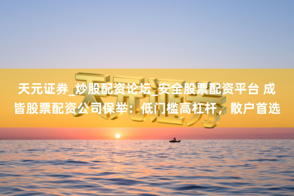天元证券_炒股配资论坛_安全股票配资平台 成皆股票配资公司保举：低门槛高杠杆，散户首选