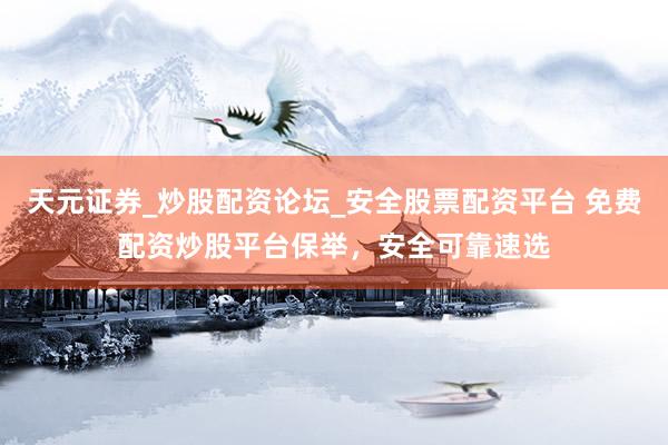 天元证券_炒股配资论坛_安全股票配资平台 免费配资炒股平台保举，安全可靠速选