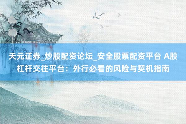 天元证券_炒股配资论坛_安全股票配资平台 A股杠杆交往平台：外行必看的风险与契机指南