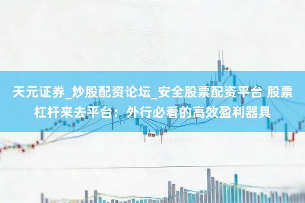 天元证券_炒股配资论坛_安全股票配资平台 股票杠杆来去平台：外行必看的高效盈利器具