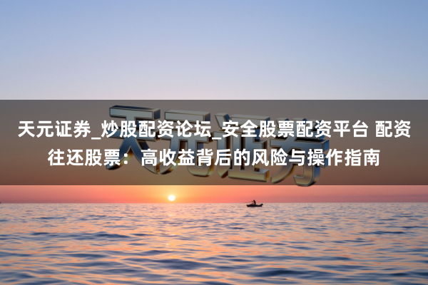 天元证券_炒股配资论坛_安全股票配资平台 配资往还股票：高收益背后的风险与操作指南