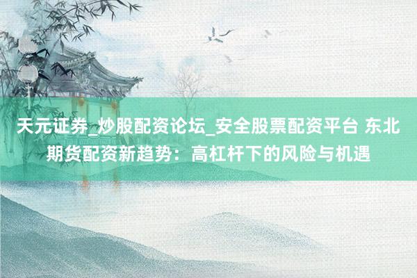 天元证券_炒股配资论坛_安全股票配资平台 东北期货配资新趋势：高杠杆下的风险与机遇