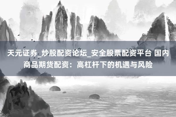 天元证券_炒股配资论坛_安全股票配资平台 国内商品期货配资：高杠杆下的机遇与风险